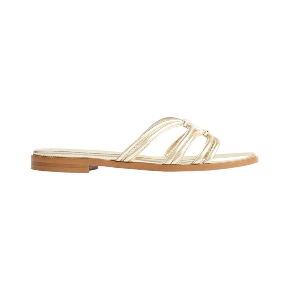 Lk Bennett Tianey Leather Sandal, Gold